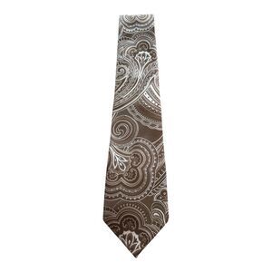 Donald J. Trump Necktie Signature Collection Gold Brown Paisley Silk President